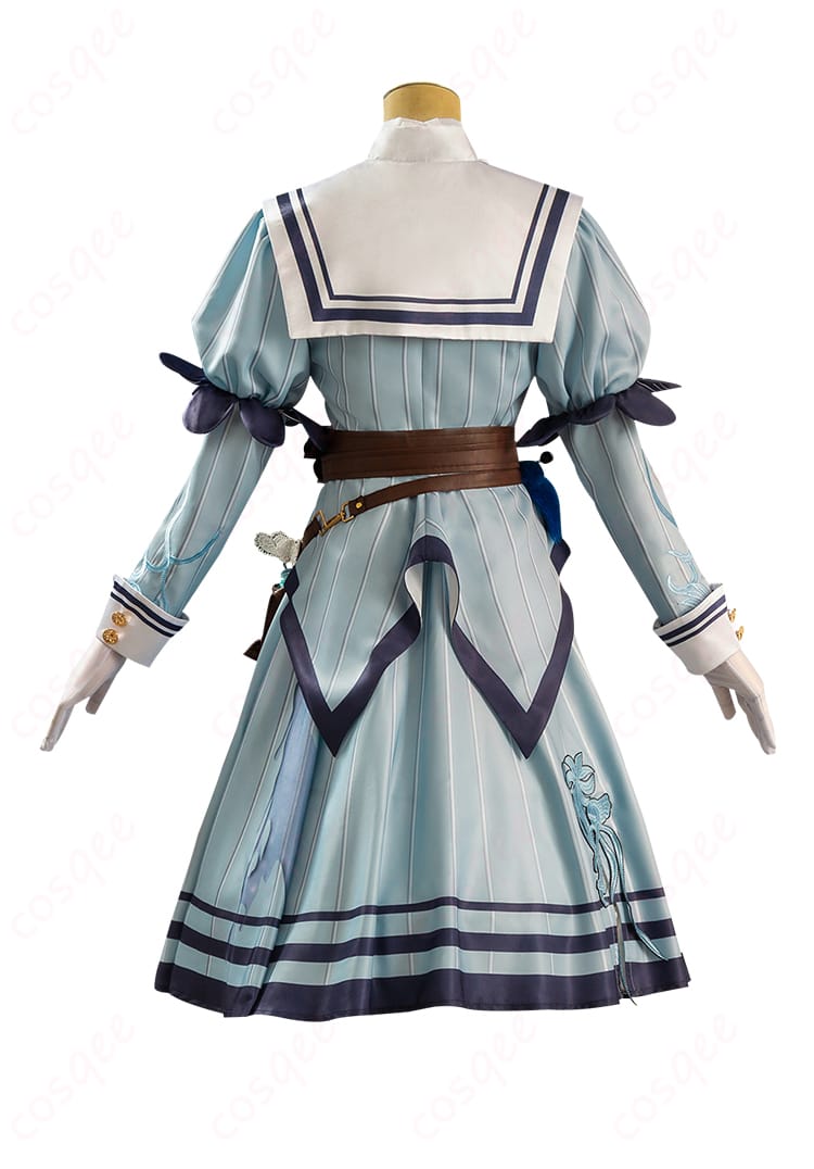 「第五人格」エミリー・ダイアーのコスプレ衣装の背面。背中のデザインと装飾に注目。