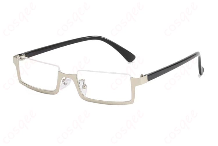 コスプレ衣装に使用される眼鏡の詳細。ロレンス・ブルーアーのアクセサリーの重要な要素。