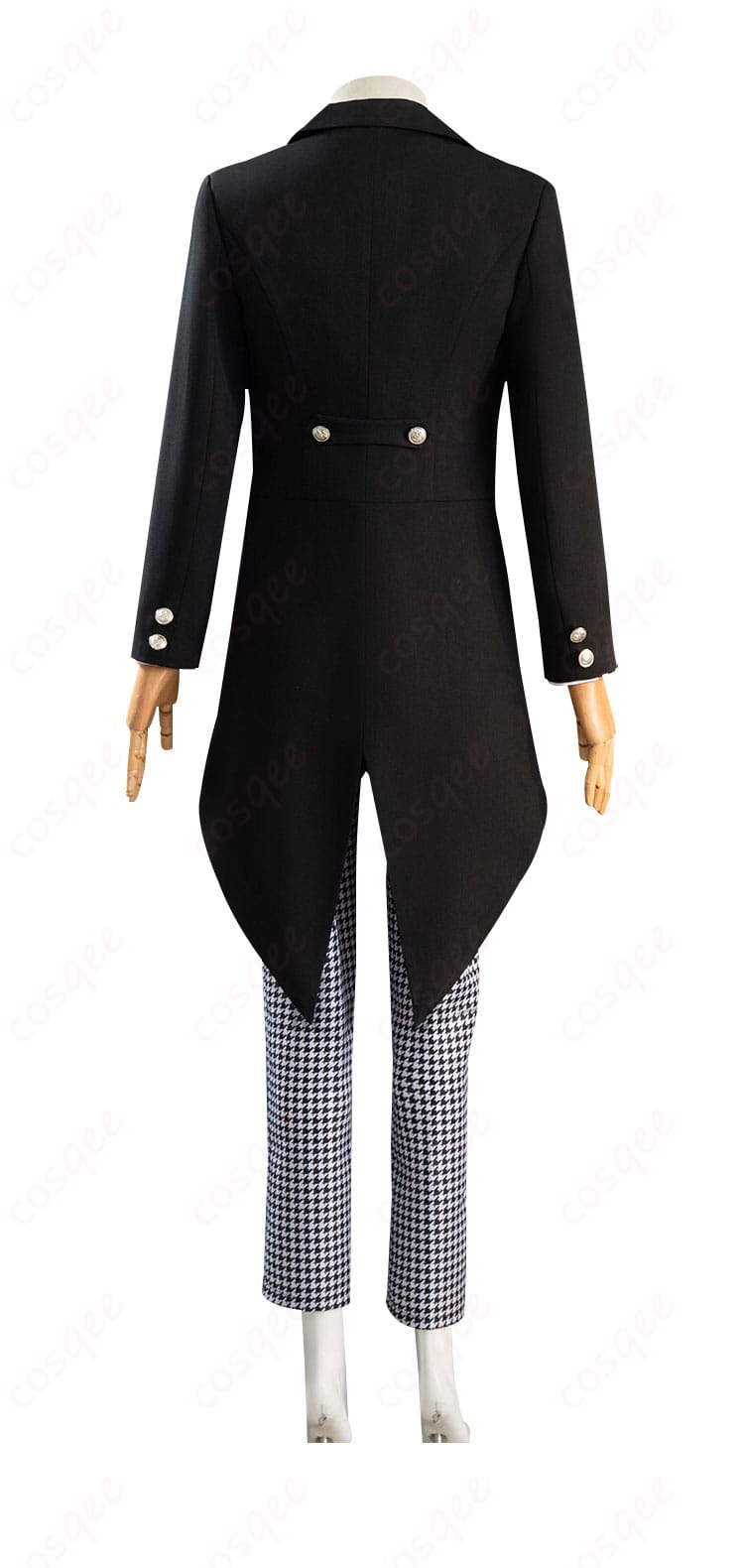 商品背面から見たロレンス・ブルーアーのコスプレ衣装。後ろ姿まで美しく再現されたデザイン。