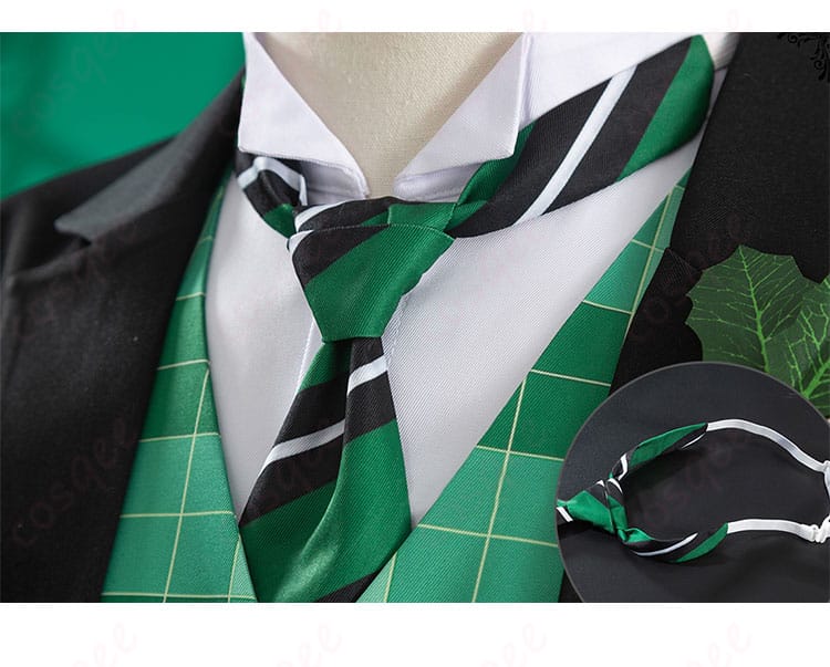 黒執事のハーマン・グリーンヒル コスプレ衣装のネクタイ装飾、上品なアクセント。