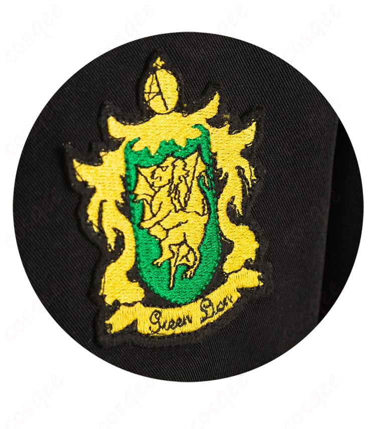 ハーマン・グリーンヒル コスプレ衣装のアイコン装飾部分、細部まで丁寧に作り込まれています。