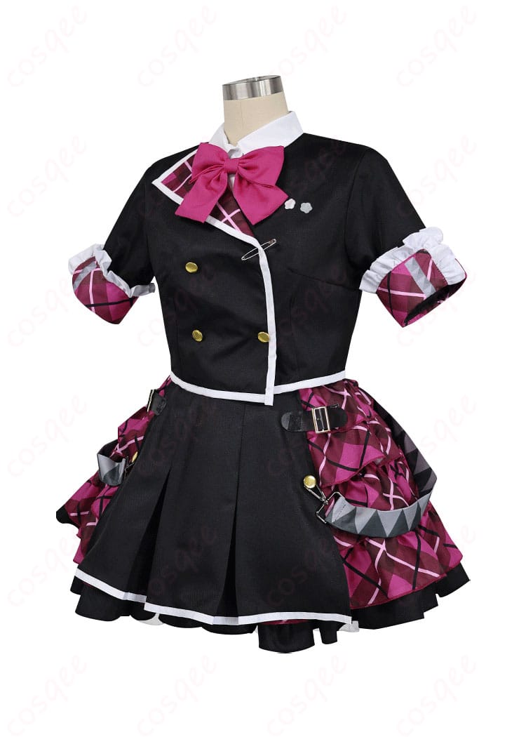 初音ミク コスプレ衣装の側面画像。シンプルで美しいアイドル衣装の側面。