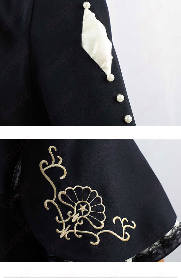 黒執事 シエル コスプレ衣装 衣袖装飾の細部。繊細なディテールが特徴的なコスプレ衣装。