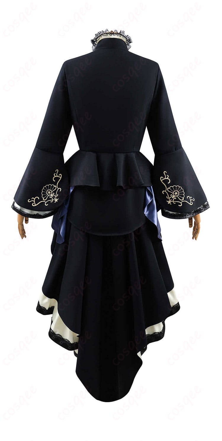 黒執事 シエル コスプレ衣装 背面画像。牡蠣モチーフのディテールと華やかなデザインをお楽しみください。