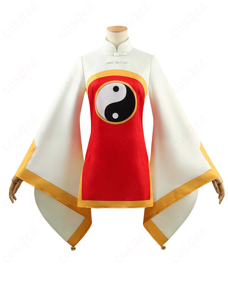 カードキャプターさくら 李苺鈴 コスプレ衣装の正面画像。太極模様が特徴的なデザイン。