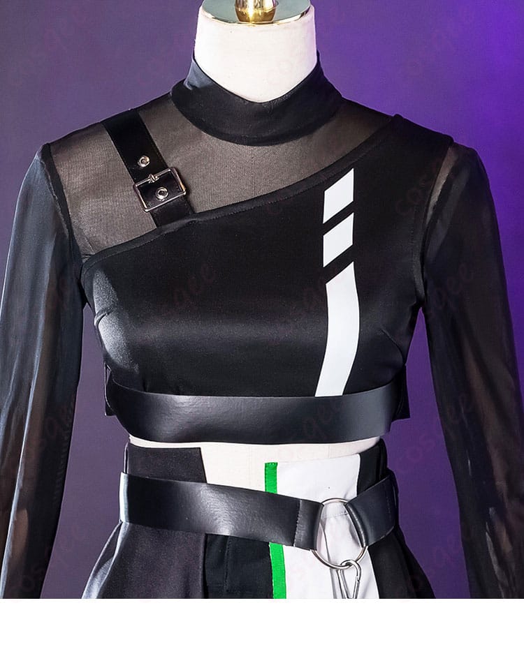 サイバーパンクデッドボーイ衣装の腰部の装飾、ディテールまで再現。