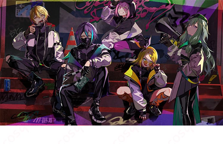 プロセカの草薙寧々、サイバーパンクデッドボーイコスプレ衣装。ゲームキャラクターコスプレ。