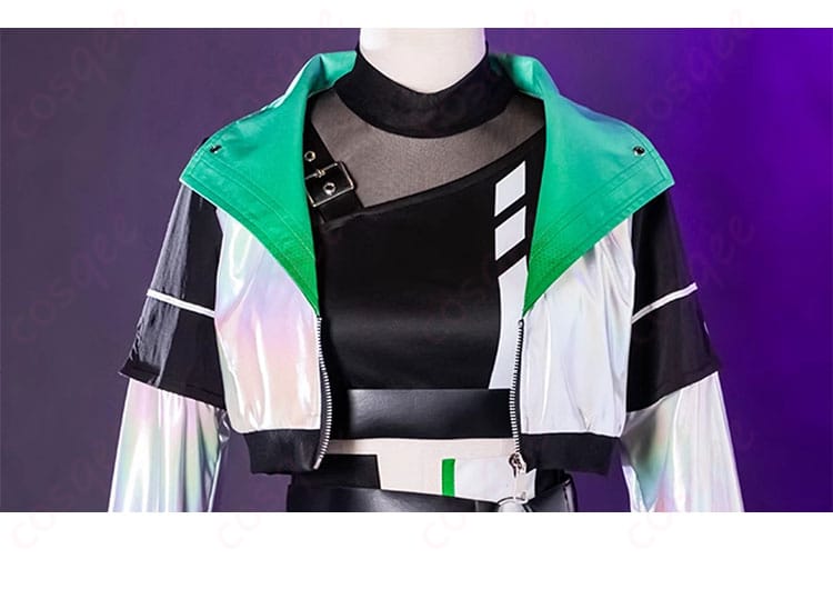 サイバーパンクデッドボーイ衣装の上衣装の装飾、細部まで忠実に再現。
