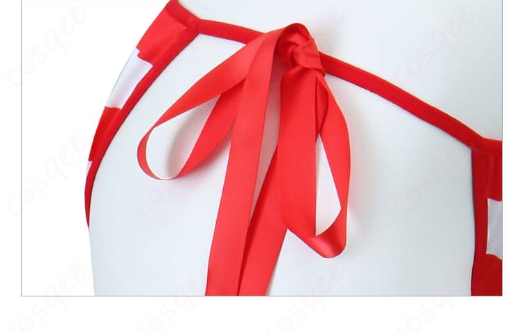 パンツ側面の系帯装飾 - ネロ・クラウディウスの水着コスプレ衣装の細部