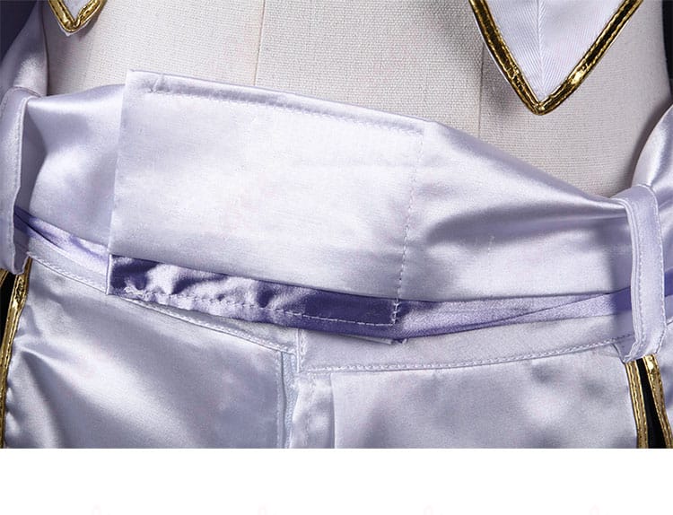 シュエンコスプレ衣装のパンツの装飾部分。細部までこだわりのデザイン。