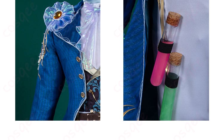 衣装の袖口部分のデザイン。装飾が施され、見た目の美しさを引き立てます