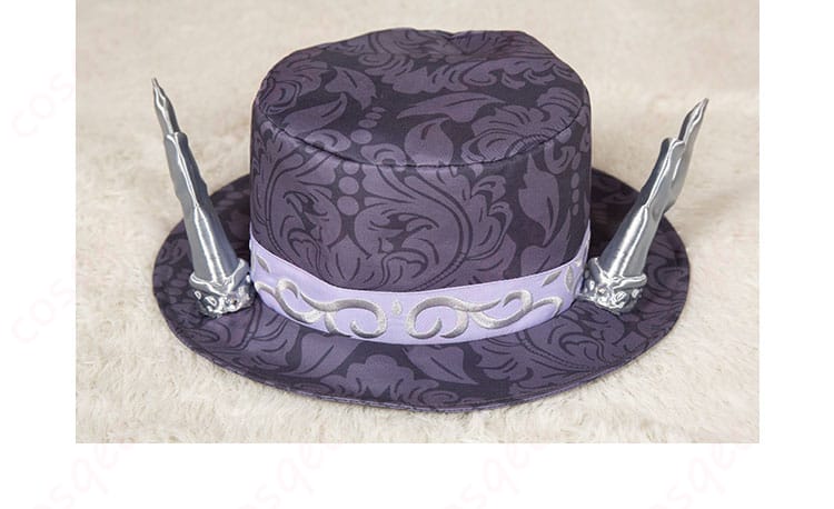 白黒無常コスプレ衣装の帽子装飾。特製のデザインでキャラクター感を引き立てる。