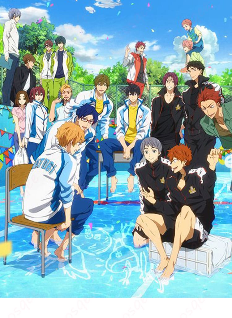 Free! 七瀬遙・橘真琴・葉月渚・竜ヶ崎怜 コスプレ衣装 岩鳶高校水泳部 ジャージのキャラクター画像