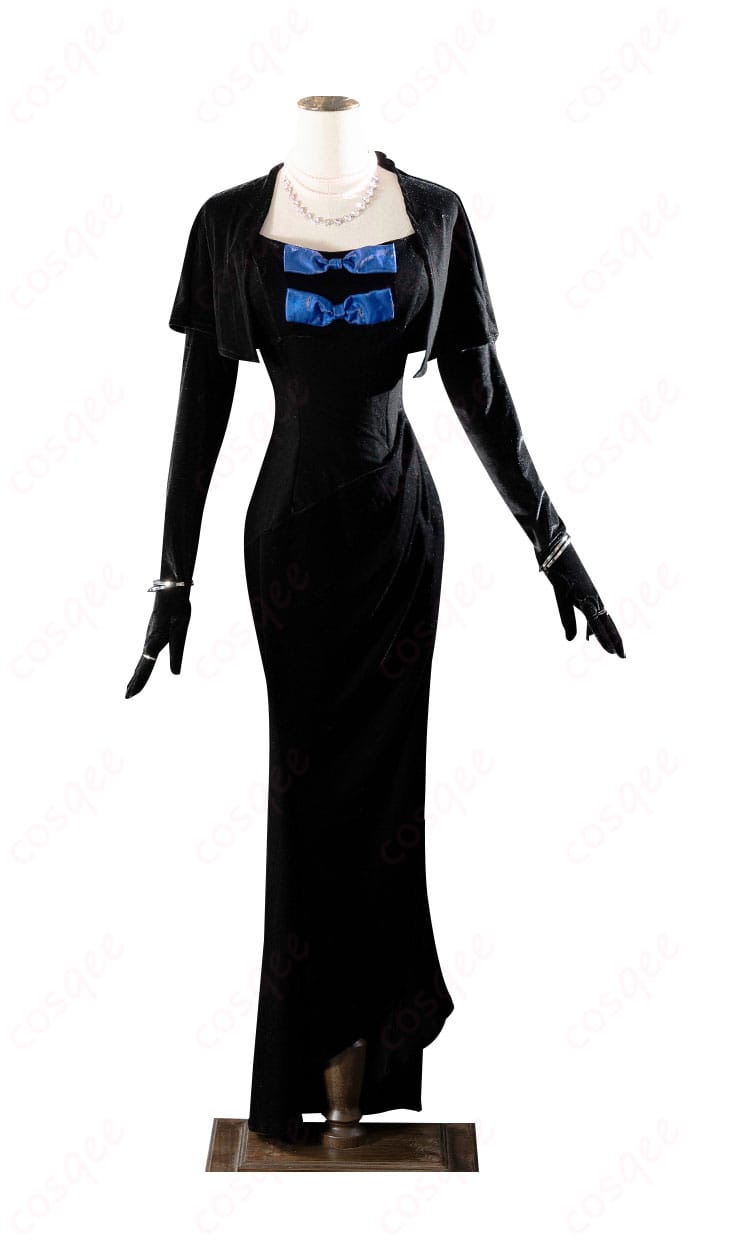 ストッキング コスプレ衣装 カジノドレスの正面画像。忠実再現されたデザイン、スタイリッシュで魅力的なキャラクター衣装。