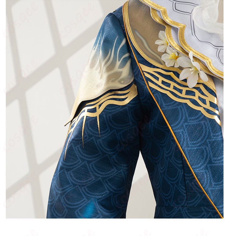 納棺師(イソップ・カール) コスプレ衣装 衣領装飾細部 高精度な刺繍