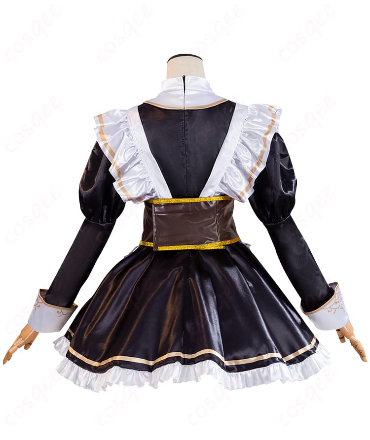 商品背面から見たコスプレ衣装の画像。背面のディテールが見やすい視点で撮影されています。