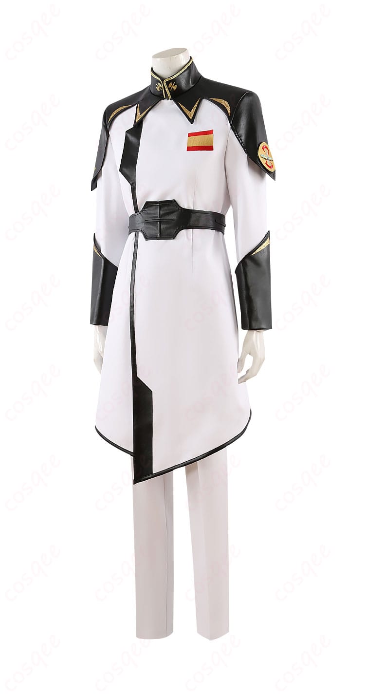 左側から見たイザーク・ジュール コスプレ衣装の画像。背面のデザインも忠実に再現。