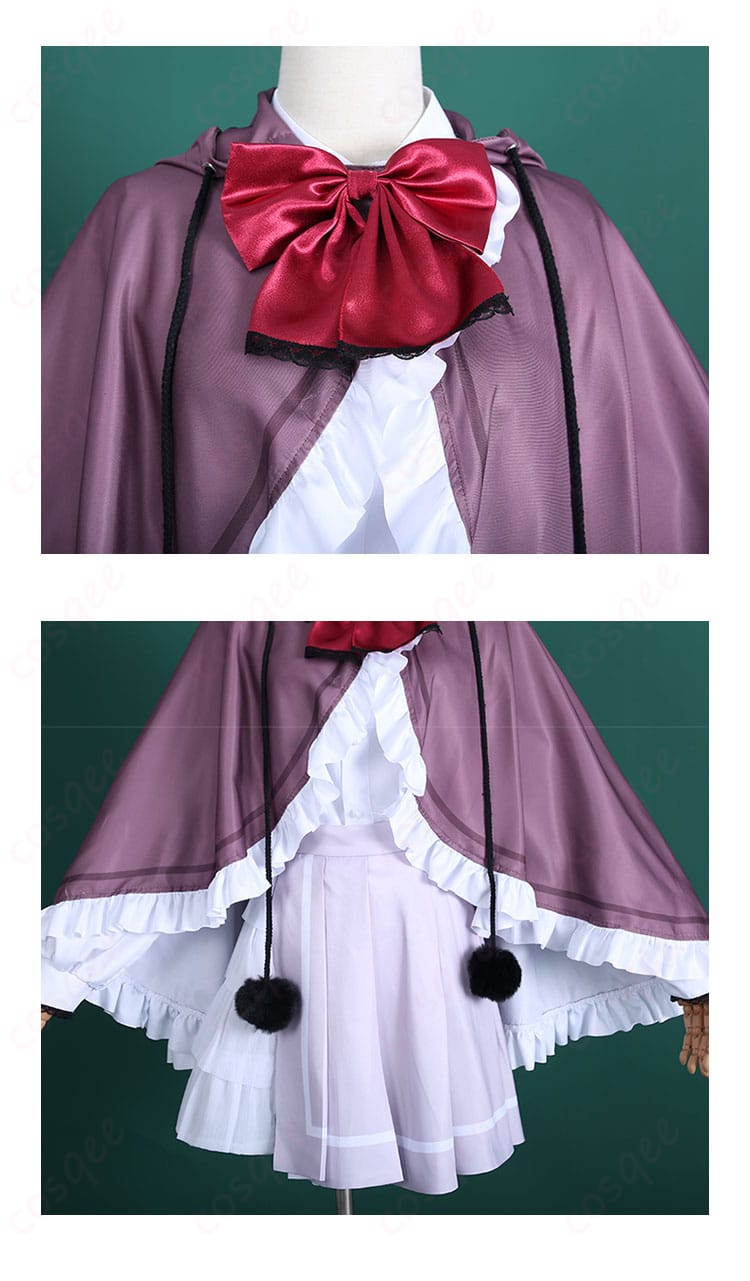 ねりのコスプレ衣装の領結と服装の装飾、品質と細部の美しさがよくわかる。