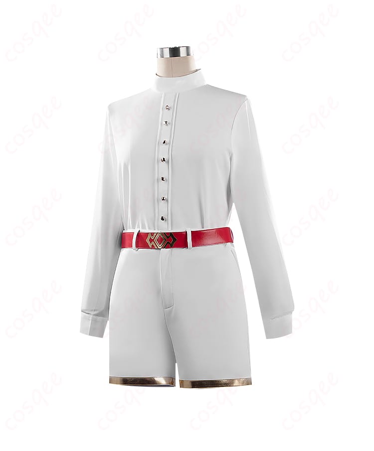 白いシャツの細部、コスプレ衣装にぴったりのアイテムです。