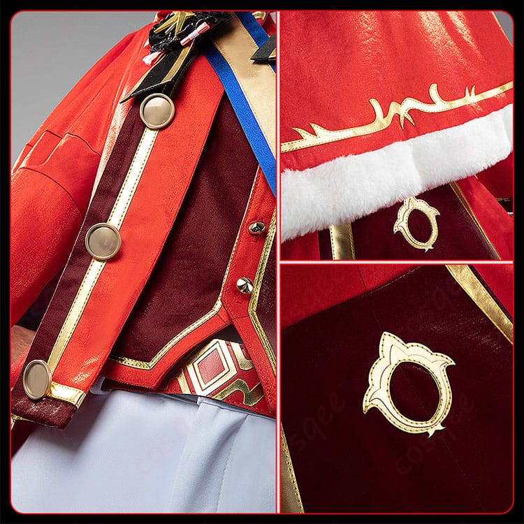 衣襟とショールの装飾。細かいディテールまで再現。