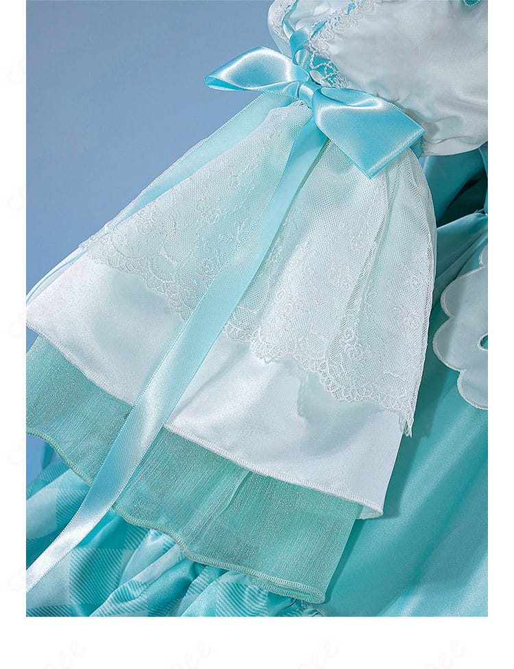 初音ミク コスプレ衣装 服装側面装飾細節 - ロリータスタイルの美しいライン