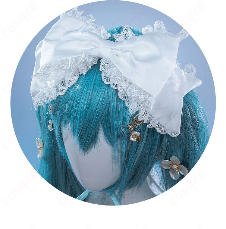 初音ミク コスプレ衣装 頭飾り装飾細節 - 完璧なロリータスタイルを完成