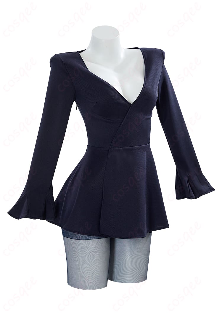 ONE PIECE ニコ・ロビン コスプレ衣装 内搭の正面細部。高品質な素材とデザインの細かい部分。