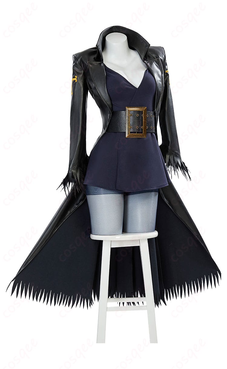 ONE PIECE ニコ・ロビン コスプレ衣装 サイドビュー。服のシルエットとデザインが特徴。