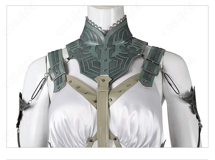 ティファ・ルーザ姫 コスプレ衣装 前胸の装飾細部画像 - 精細な刺繍が再現