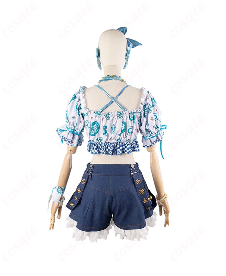 日野下花帆・乙宗梢 コスプレ衣装の背面画像。衣服の後ろ側のディテールが見える。