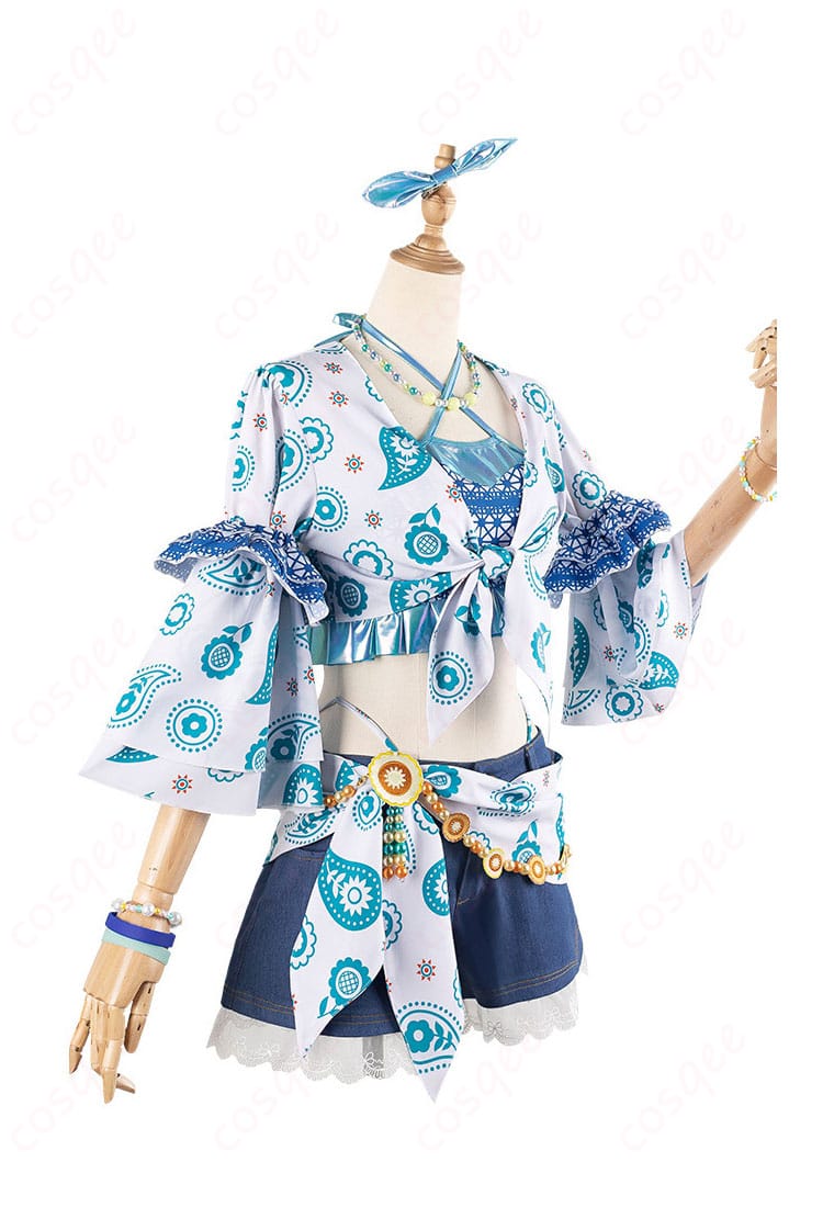 コスプレ衣装の側面、ラブライブ!蓮ノ空のキャラクター衣装のデザイン