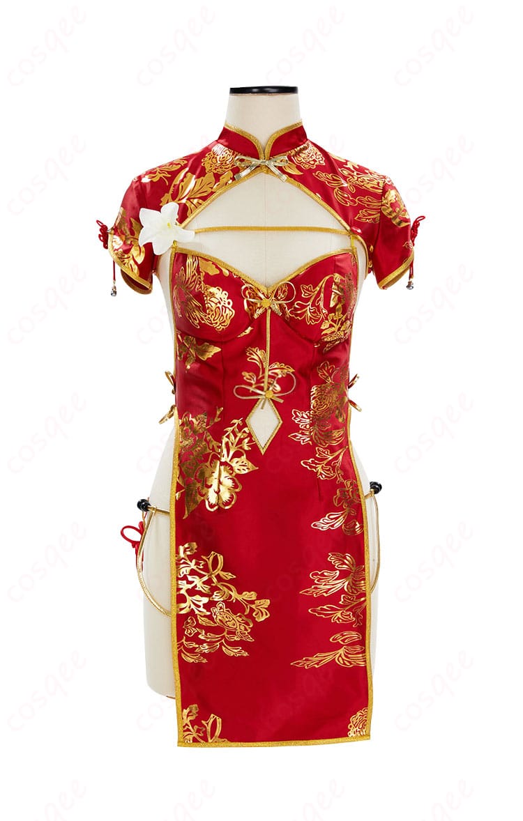 ストリートファイター 春麗 コスプレ衣装 正面図 高再現度のデザインで、詳細までこだわった仕上がりです。今すぐチェック!