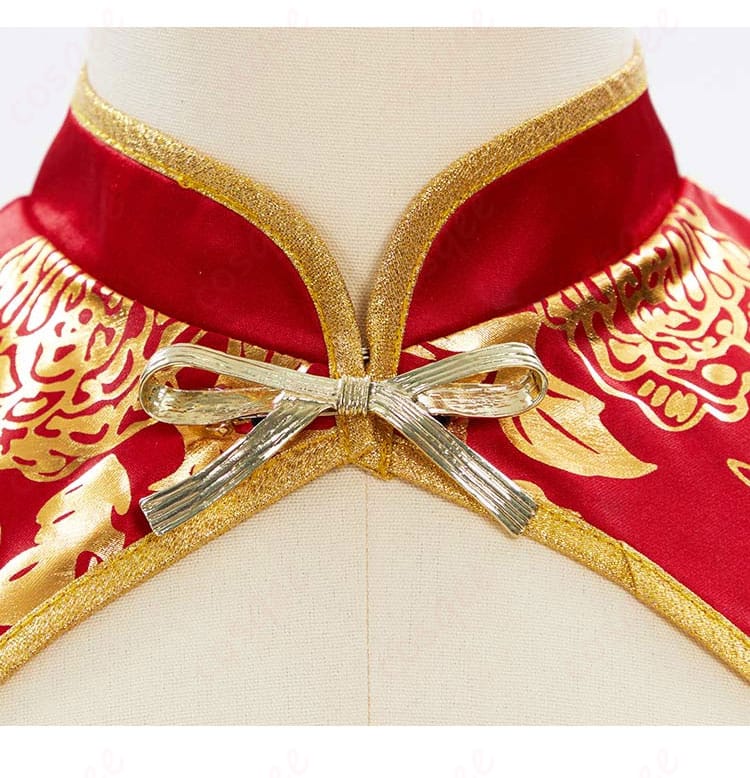 春麗 コスプレ衣装の領結装飾 細部まで丁寧に作り込まれた高品質な仕上がり。