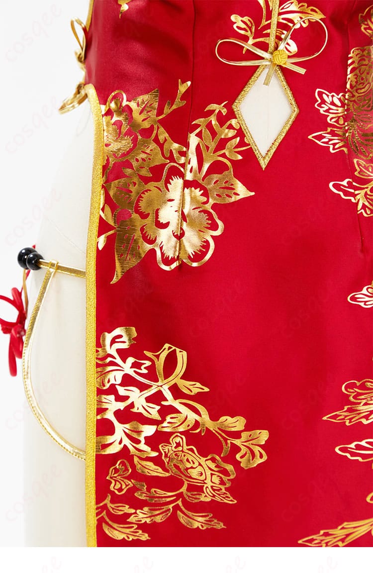 春麗 コスプレ衣装 衣摆装飾 ストリートファイターの世界観にぴったりな装飾が施されています。