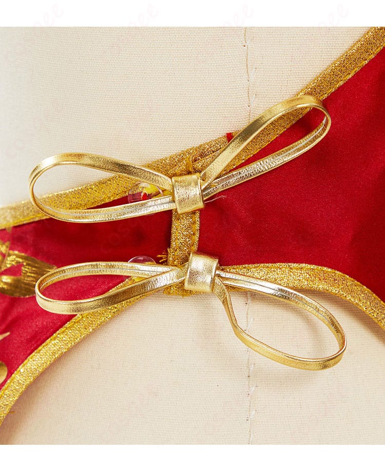 春麗 コスプレ衣装 腰部装飾 高い再現度で、キャラクターの特徴をしっかりと再現。