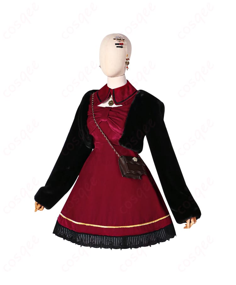 プロジェクトセカイ 小豆沢こはね 小悪魔系スイートチョコレート コスプレ衣装正面画像。ディテールにこだわり、高品質な仕上がり。