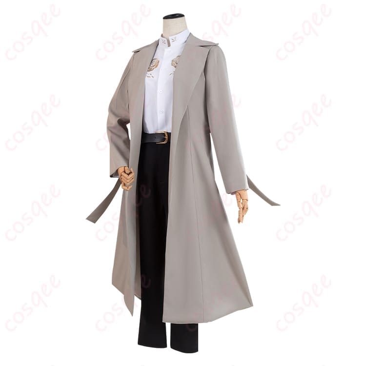 文豪ストレイドッグス 太宰治 コスプレ衣装 ロングトレンチが映える知的ミステリアスな一着 - 3枚目の画像