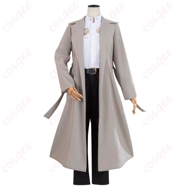 文豪ストレイドッグス 太宰治 コスプレ衣装 ロングトレンチが映える知的ミステリアスな一着 - 1枚目の画像