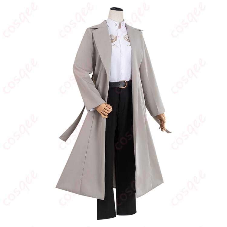 文豪ストレイドッグス 太宰治 コスプレ衣装 ロングトレンチが映える知的ミステリアスな一着 - 2枚目の画像