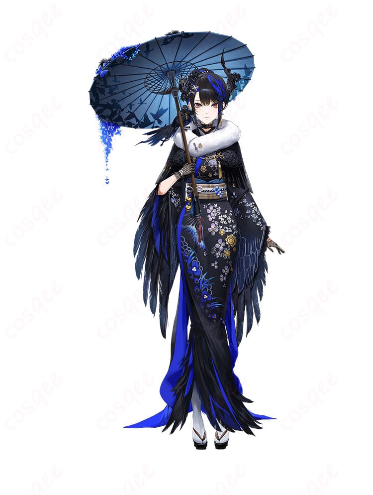 ホロライブのネリッサ・レイヴンクロフトの正月衣装のキャラクターイラスト。