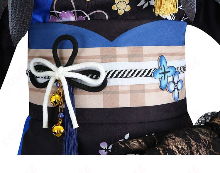 ネリッサ・レイヴンクロフト正月衣装の腰封装飾の詳細。