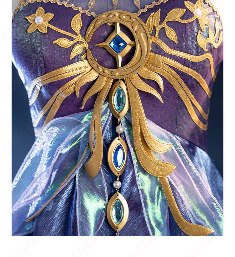 前胸部分の衣装の装飾、漁師(グレイス)の神女衣装の精密さ