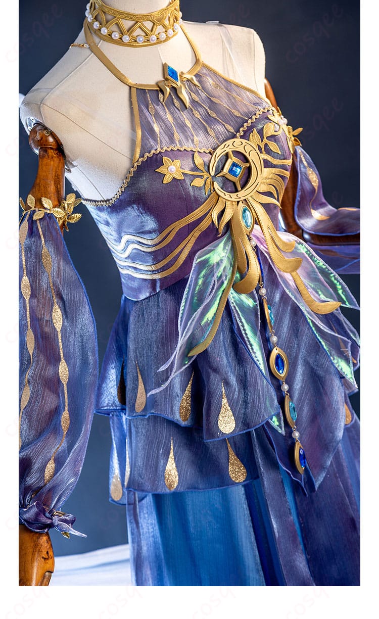 衣装の側面装飾のディテール、漁師(グレイス)のリアルな仕上がり