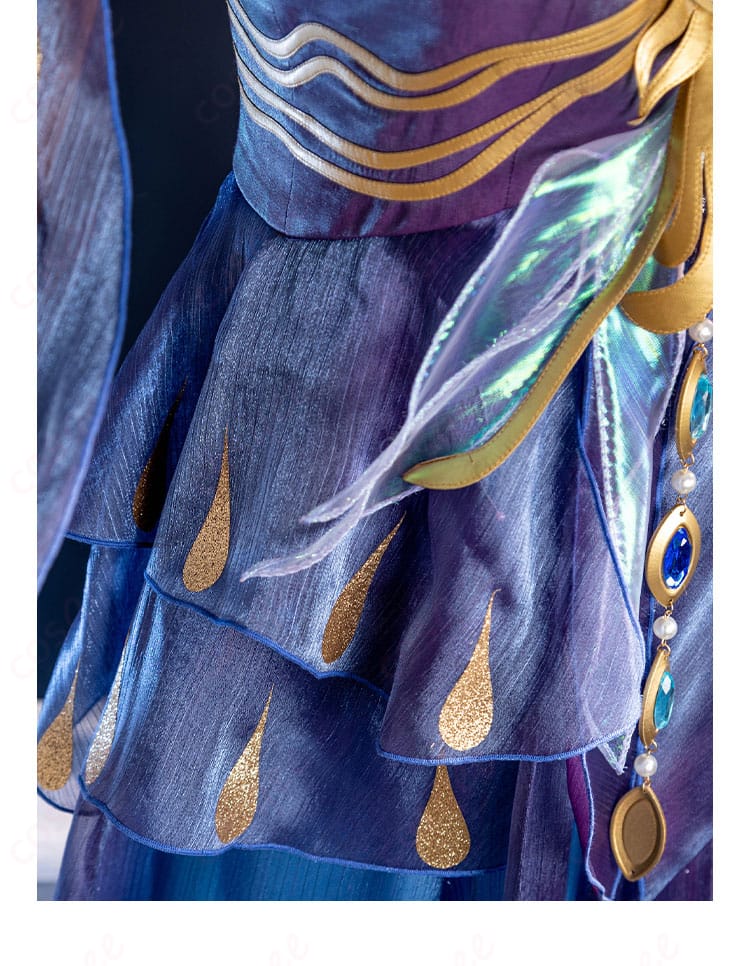 衣襟装飾の細部、漁師(グレイス)コスプレ衣装の精緻なデザイン