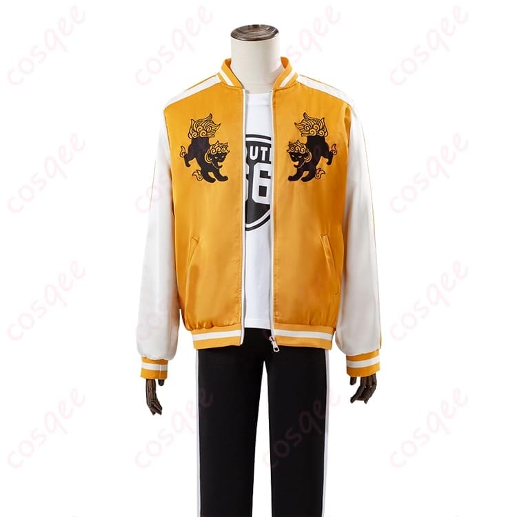 WIND BREAKER 兎耳山丁子 コスプレ衣装 刺繍スカジャンが映える硬派ストリートコーデ - 1枚目の画像