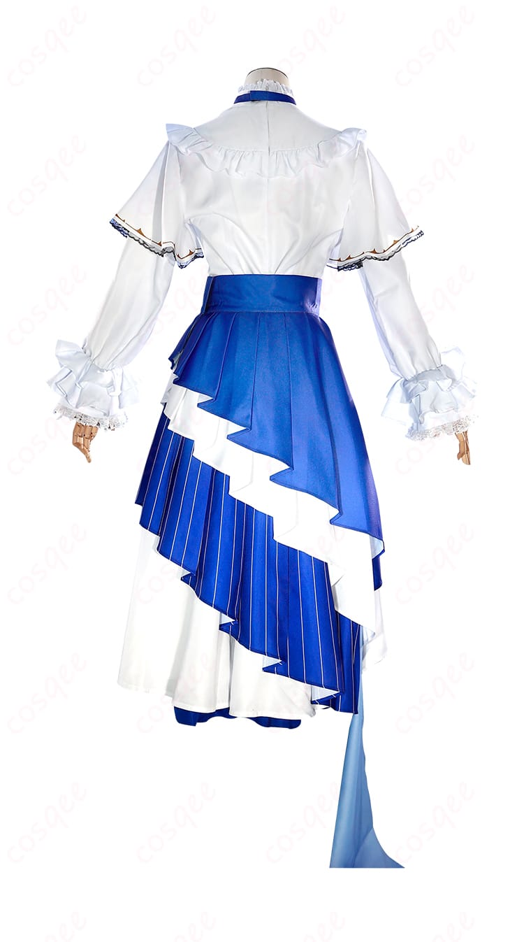 エリーラ・ペンドラ コスプレ衣装の背面ビュー。背中のディテールと装飾に焦点を当てた画像。