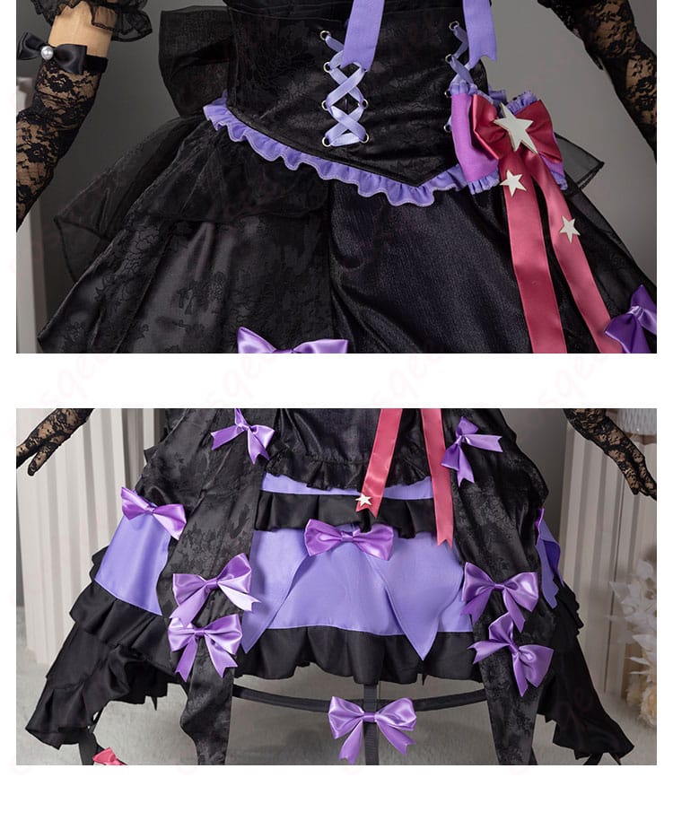 腰間とスカートの装飾詳細、ファッション性を高める