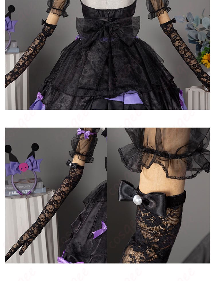 手袋とコスプレ衣装 背面装飾の詳細