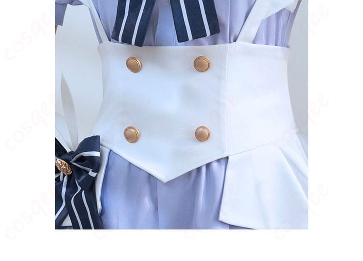 腰封の装飾ディテール。コスプレ衣装に欠かせないアクセントが見事に再現されています。