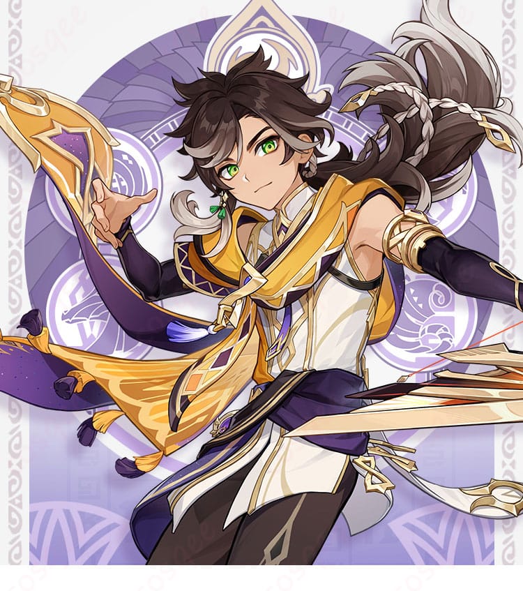 原神 セトス コスプレ衣装のキャラクター画像。忠実な再現で、セトスの魅力を引き立てます。